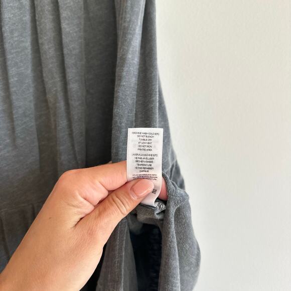 Sundry for Evereve Tiered Pull On Midi Skirt Pigment Soft Black L NWT - Picture 7 of 9